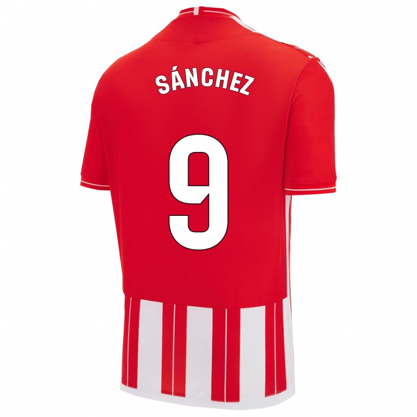 גברים Loren Sánchez #9 אדום לבן ג'רזי ביתית 2025/26 חולצה קצרה