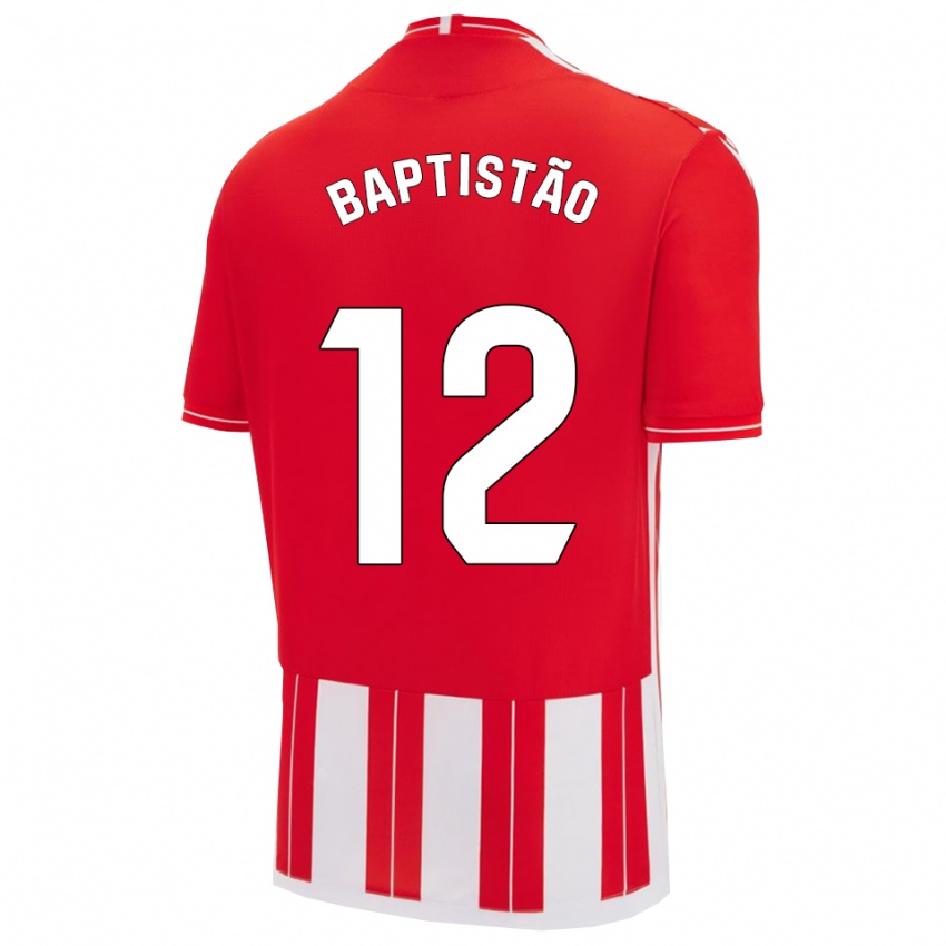 גברים לאו בפטיסטאו #12 אדום לבן ג'רזי ביתית 2025/26 חולצה קצרה