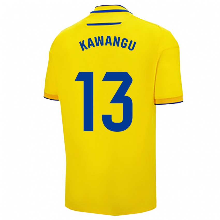 גברים Mbemba Kawangu #13 צהוב נייבי ג'רזי ביתית 2025/26 חולצה קצרה