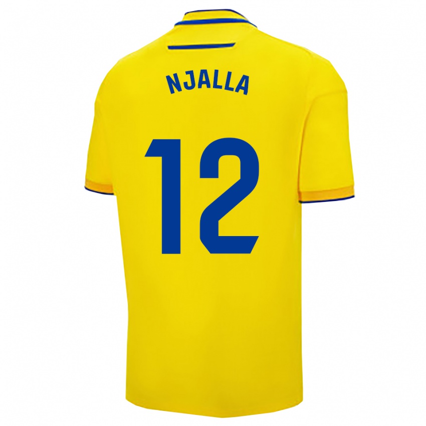 גברים Nico Njalla #12 צהוב נייבי ג'רזי ביתית 2025/26 חולצה קצרה