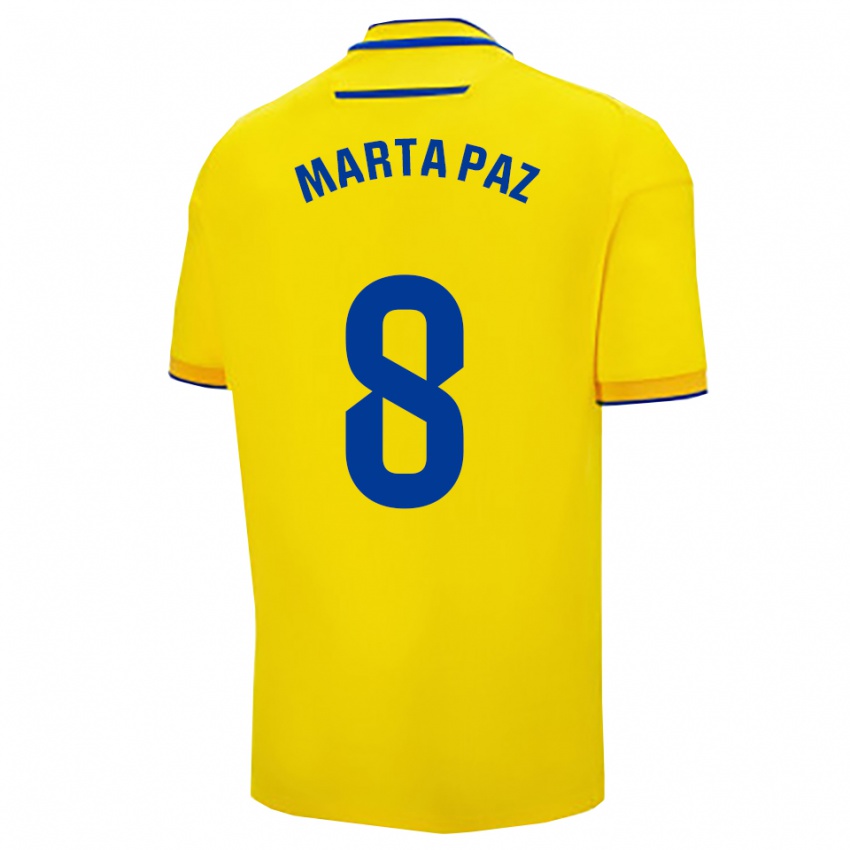 גברים מרתה מילאגרוס פז קרוז #8 צהוב נייבי ג'רזי ביתית 2025/26 חולצה קצרה