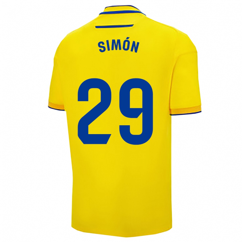 גברים Luis Simón #29 צהוב נייבי ג'רזי ביתית 2025/26 חולצה קצרה