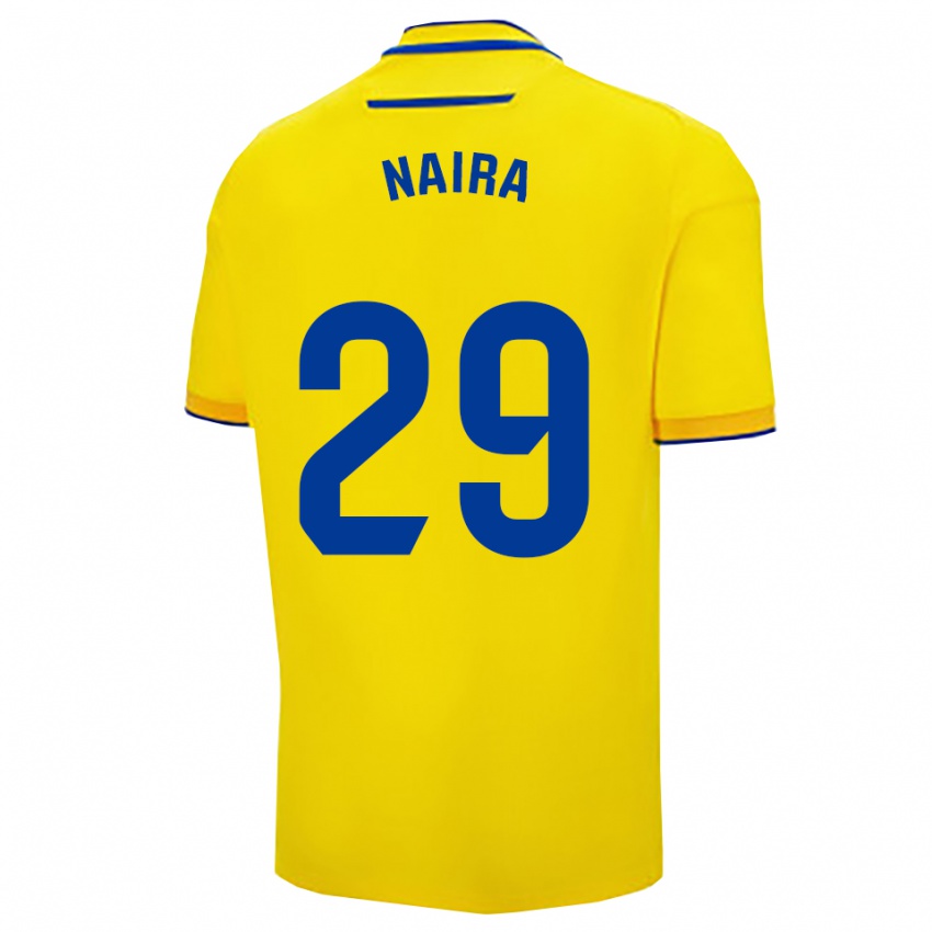 גברים Naira Aguilar Acedo #29 צהוב נייבי ג'רזי ביתית 2025/26 חולצה קצרה