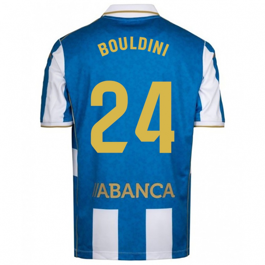 גברים Mohamed Bouldini #24 לבן כחול ג'רזי ביתית 2025/26 חולצה קצרה
