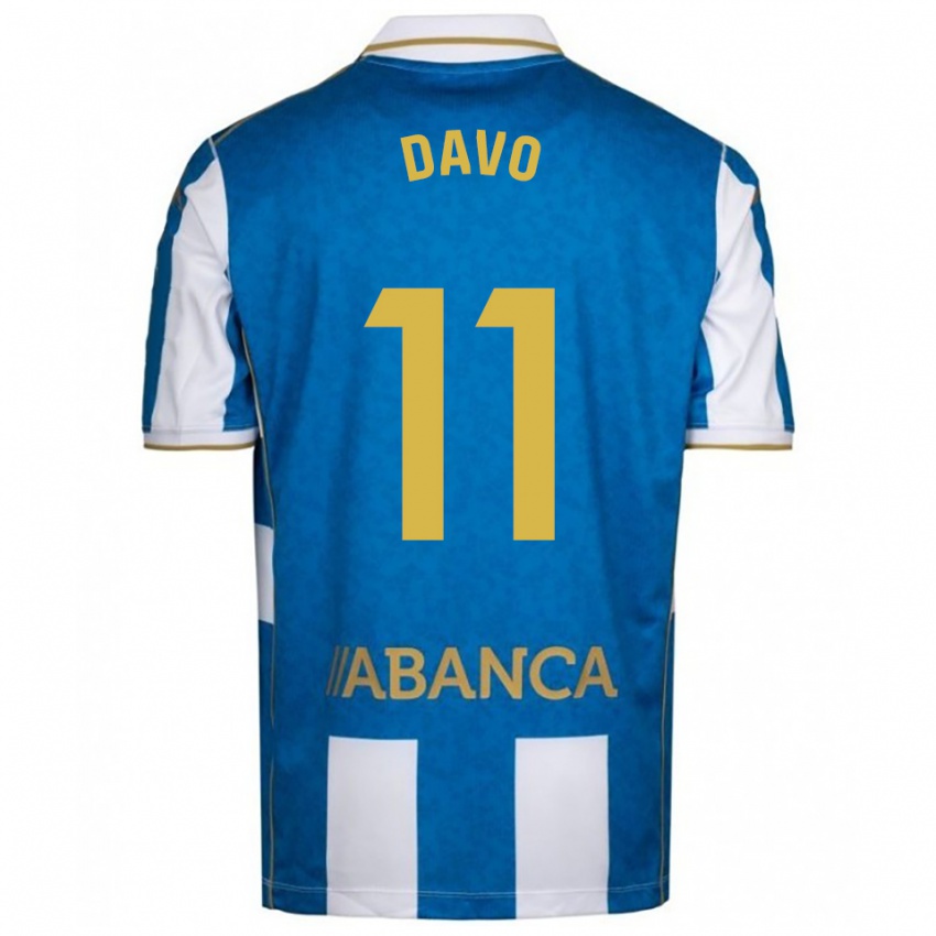 גברים Davo #11 לבן כחול ג'רזי ביתית 2025/26 חולצה קצרה