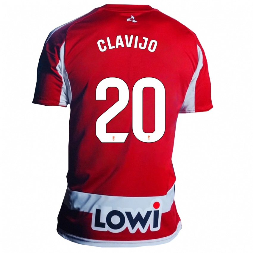 גברים דני קלאביחו #20 אדום לבן ג'רזי ביתית 2025/26 חולצה קצרה