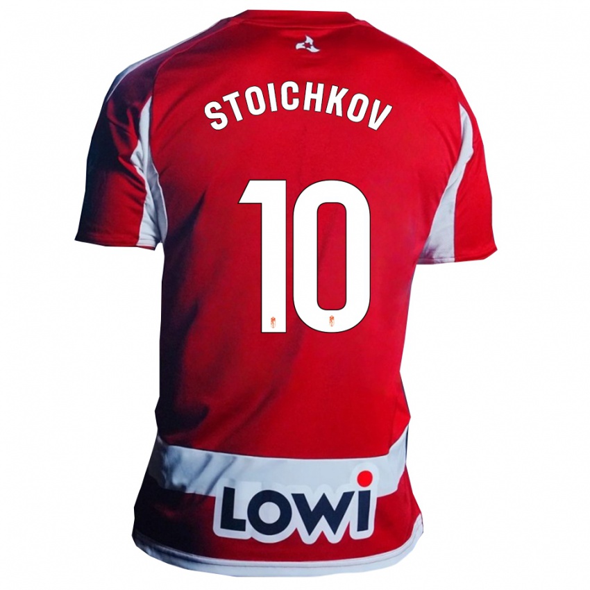 גברים חריסטו סטויצ'קוב #10 אדום לבן ג'רזי ביתית 2025/26 חולצה קצרה