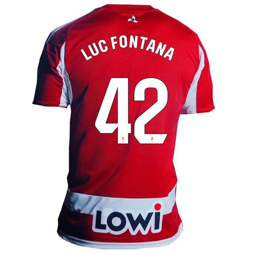 גברים ז׳ן לוק פונטנה #42 אדום לבן ג'רזי ביתית 2025/26 חולצה קצרה