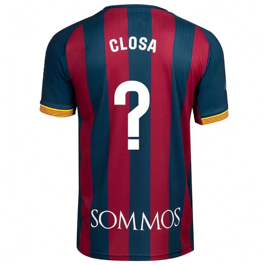 גברים Marc Closa #0 כחול נייבי אדום ג'רזי ביתית 2025/26 חולצה קצרה