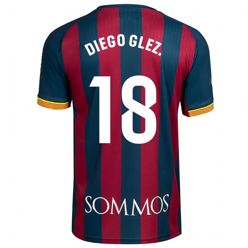 גברים Diego González #18 כחול נייבי אדום ג'רזי ביתית 2025/26 חולצה קצרה