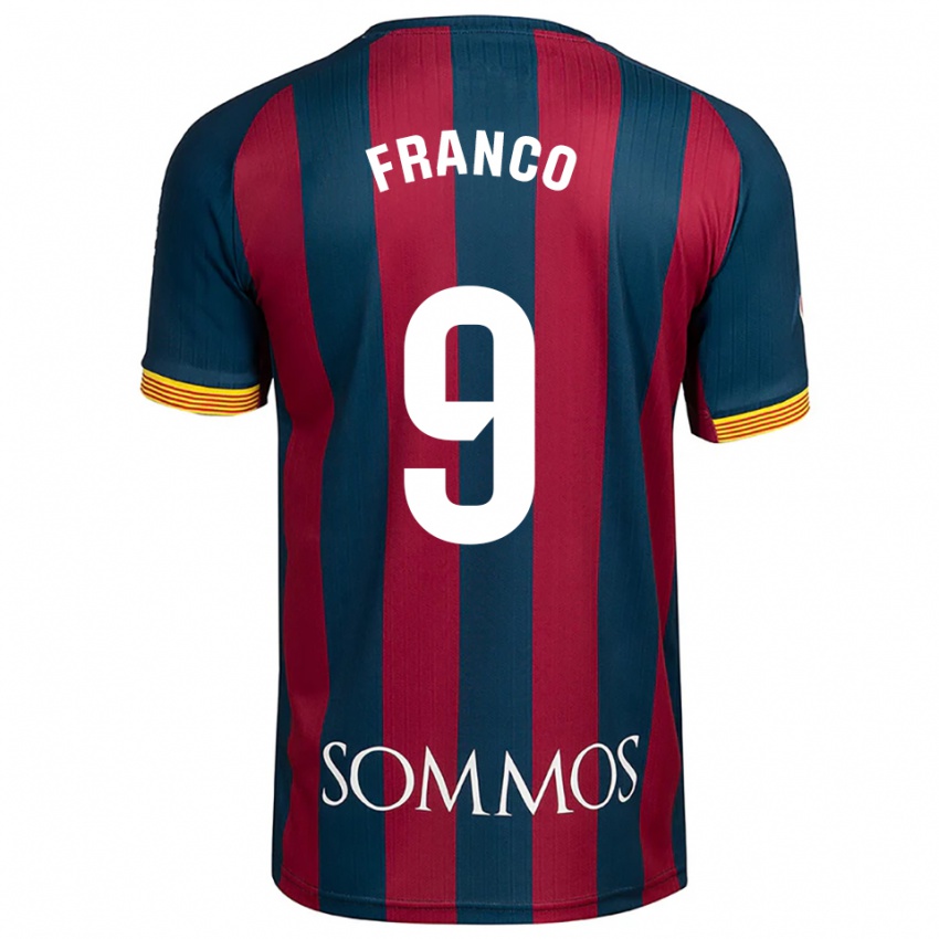 גברים סנטי פרנקו #9 כחול נייבי אדום ג'רזי ביתית 2025/26 חולצה קצרה