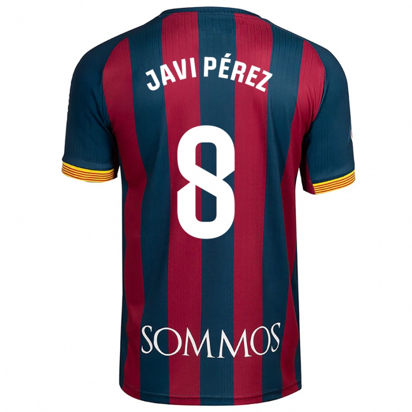 גברים Javi Pérez #8 כחול נייבי אדום ג'רזי ביתית 2025/26 חולצה קצרה
