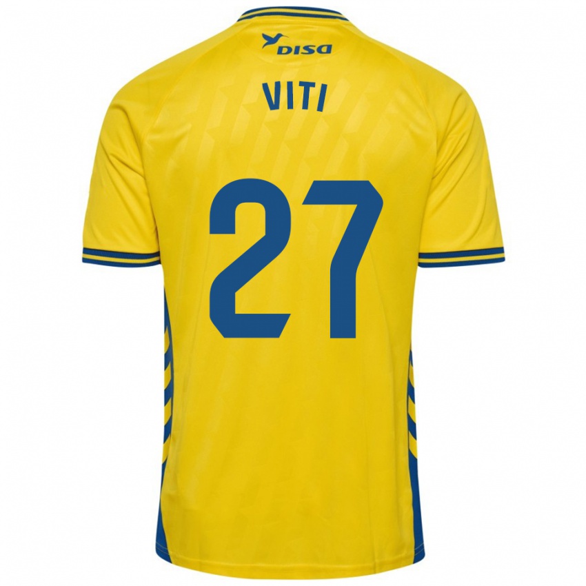 גברים Viti #27 צהוב כחול ג'רזי ביתית 2025/26 חולצה קצרה