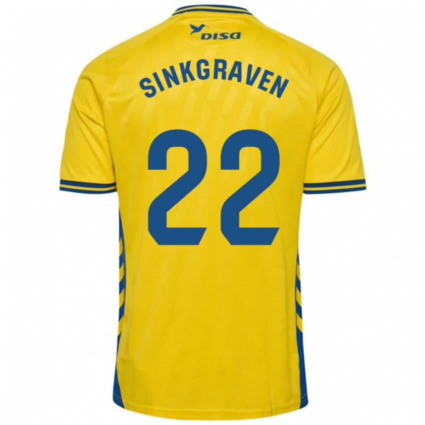 גברים דיילי סינקגרבן #22 צהוב כחול ג'רזי ביתית 2025/26 חולצה קצרה