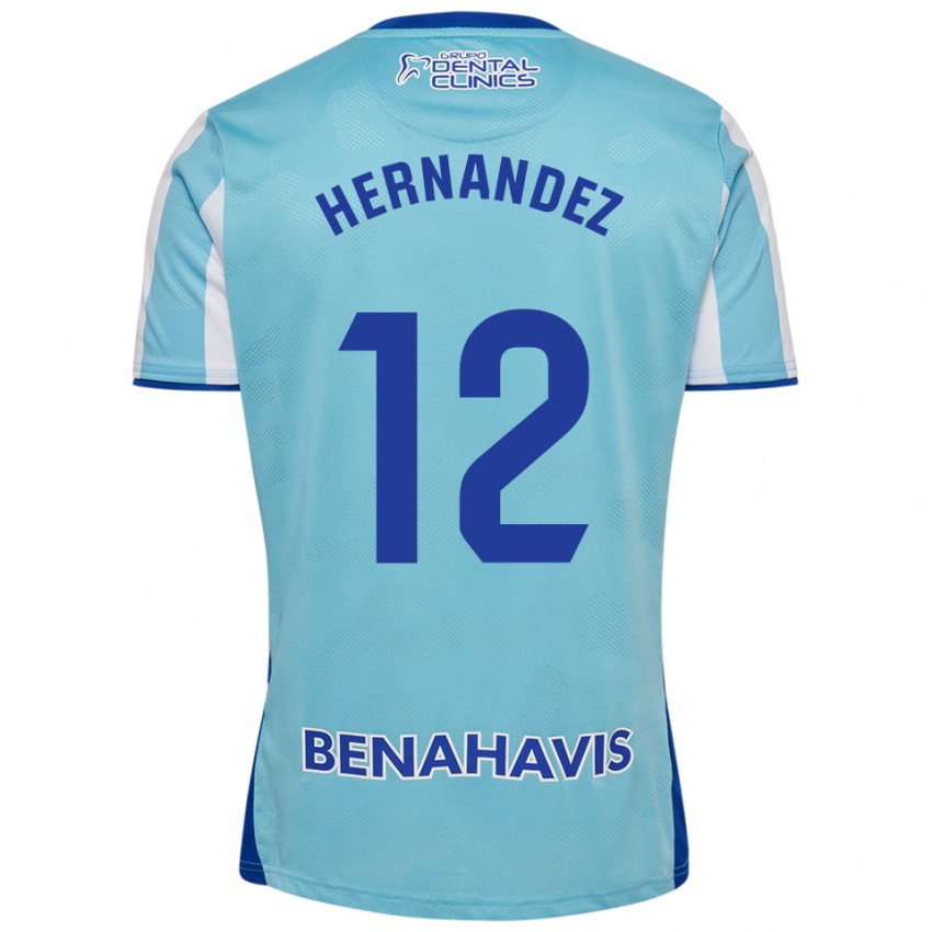 גברים Juanma Hernandez #12 תכלת לבן ג'רזי ביתית 2025/26 חולצה קצרה