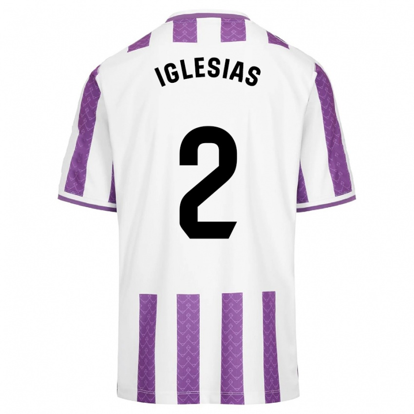 גברים טבח איגלסיאס #2 סגול לבן ג'רזי ביתית 2025/26 חולצה קצרה