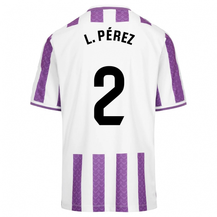 גברים לואיס פרז #2 סגול לבן ג'רזי ביתית 2025/26 חולצה קצרה