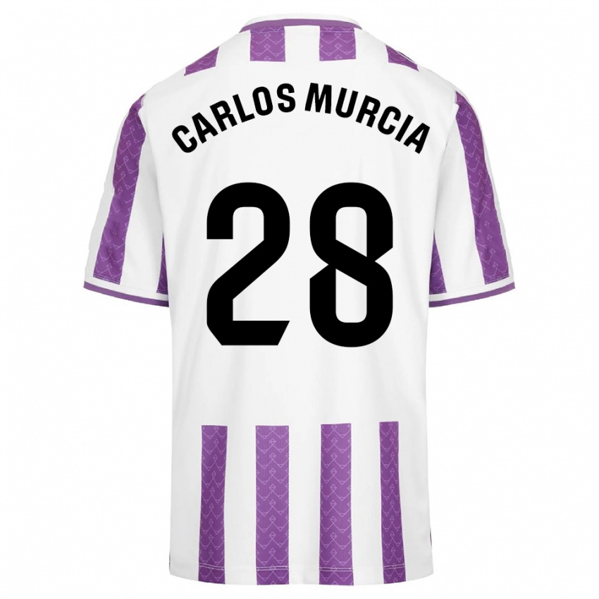 גברים Juan Carlos Murcia #28 סגול לבן ג'רזי ביתית 2025/26 חולצה קצרה