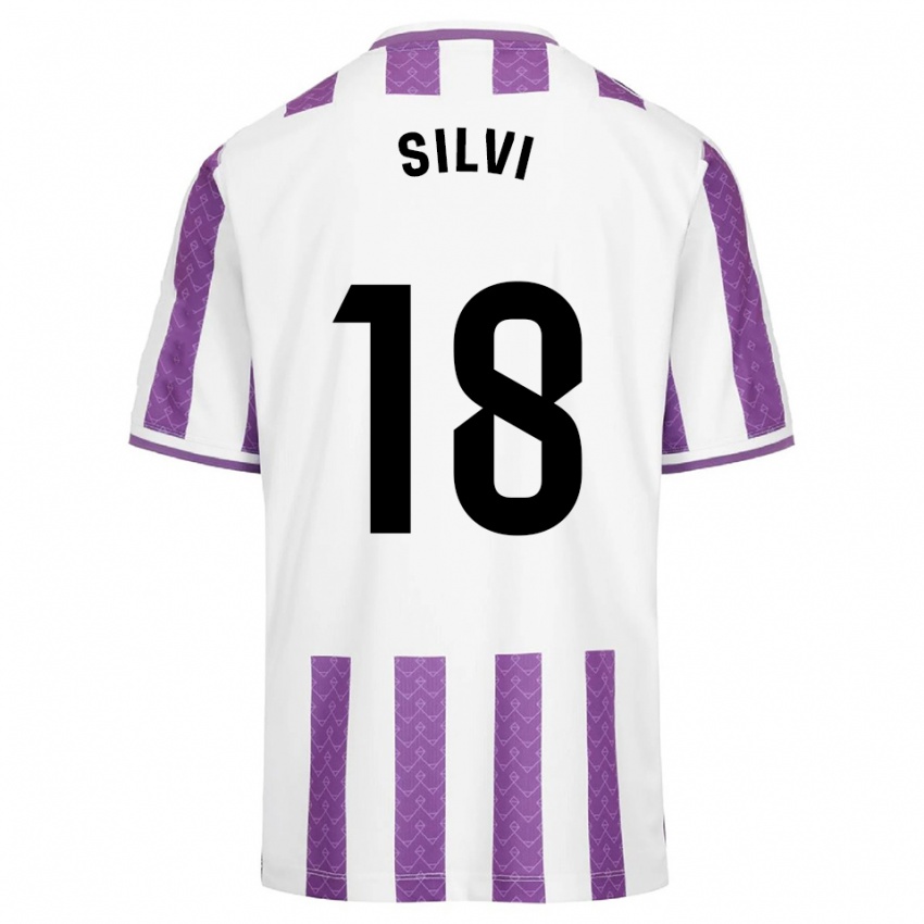 גברים Silvia Fernandez Pocero #18 סגול לבן ג'רזי ביתית 2025/26 חולצה קצרה