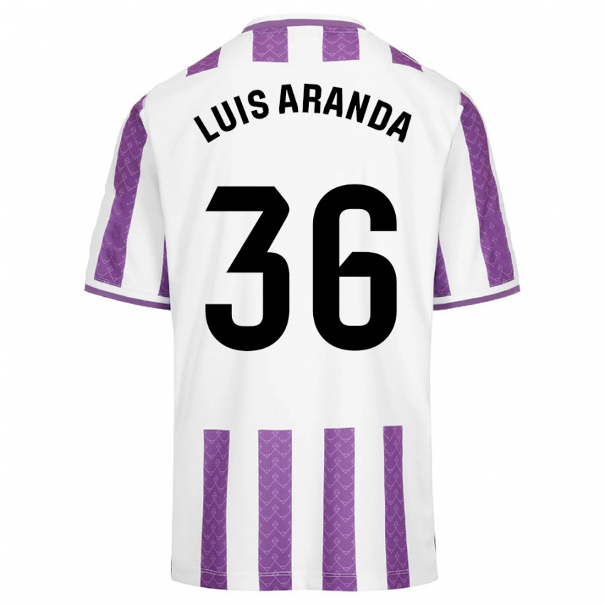 גברים José Luis Aranda #36 סגול לבן ג'רזי ביתית 2025/26 חולצה קצרה