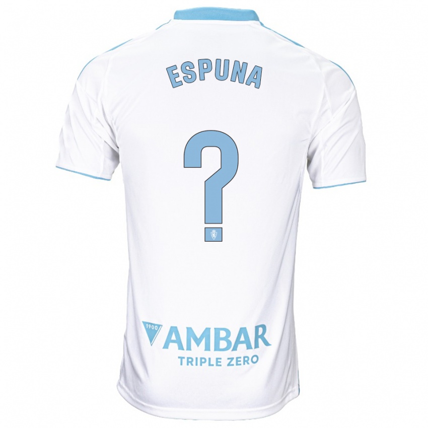 גברים ניקו אספוניה #0 לבן תכלת ג'רזי ביתית 2025/26 חולצה קצרה