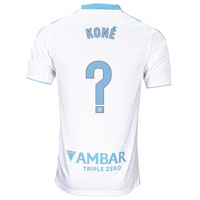 גברים Lacine Koné #0 לבן תכלת ג'רזי ביתית 2025/26 חולצה קצרה