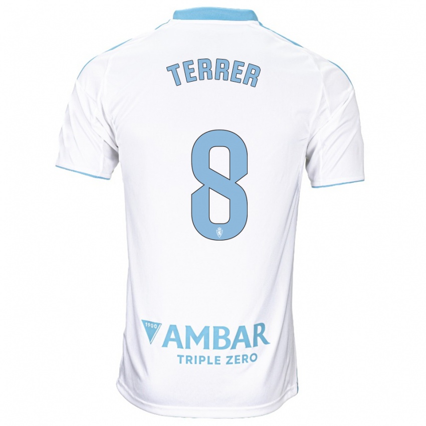 גברים לוקאס טרר #8 לבן תכלת ג'רזי ביתית 2025/26 חולצה קצרה