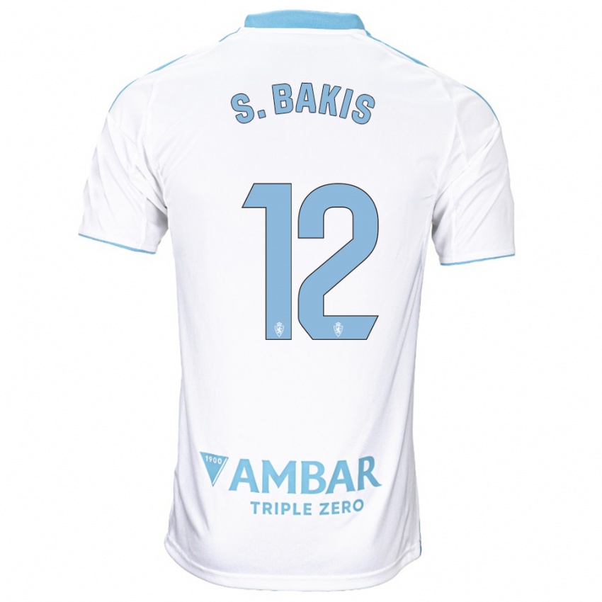 גברים סינאן באקיש #12 לבן תכלת ג'רזי ביתית 2025/26 חולצה קצרה
