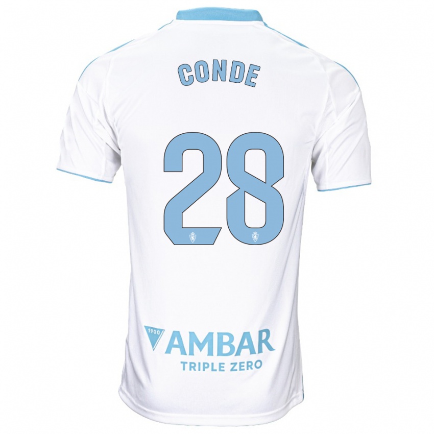 גברים Miguel Conde #28 לבן תכלת ג'רזי ביתית 2025/26 חולצה קצרה