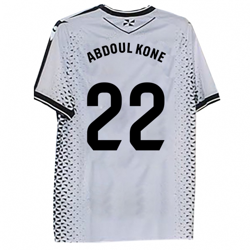 גברים קיאלי עבדול קונה #22 לבן שחור ג'רזי ביתית 2025/26 חולצה קצרה