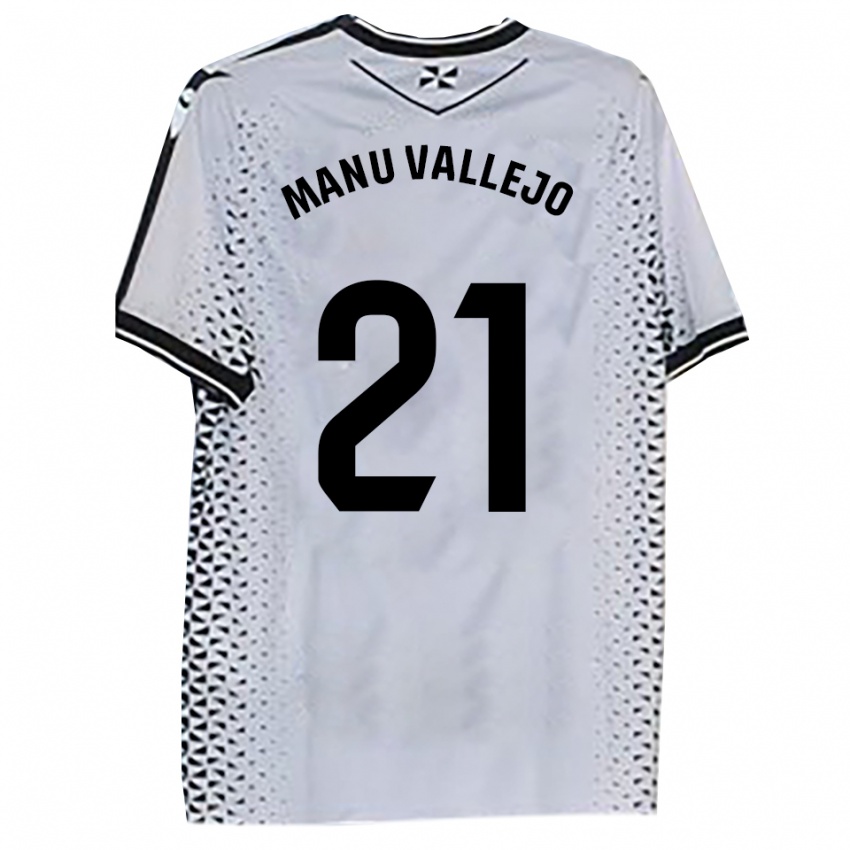 גברים מאנו ואייחו #21 לבן שחור ג'רזי ביתית 2025/26 חולצה קצרה