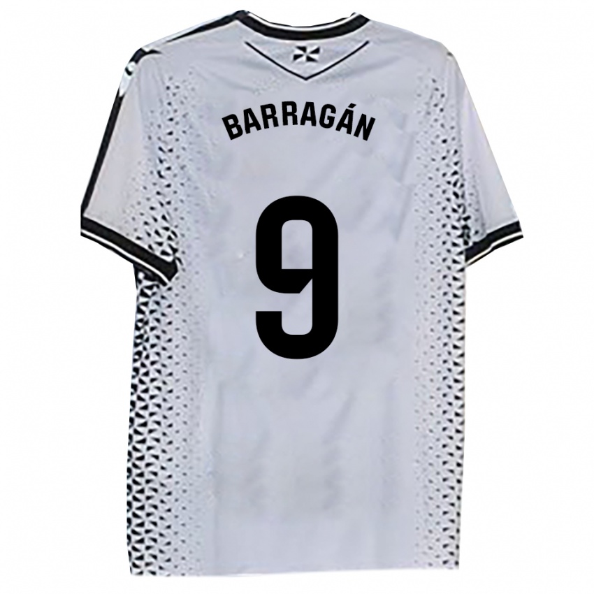 גברים Juan Barragán #9 לבן שחור ג'רזי ביתית 2025/26 חולצה קצרה