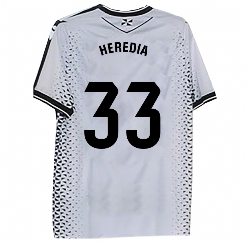 גברים חואן פדרו הרדיה אגילאר #33 לבן שחור ג'רזי ביתית 2025/26 חולצה קצרה