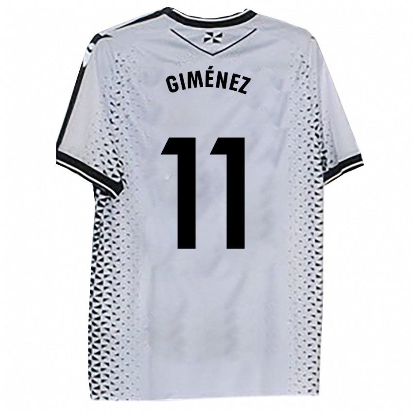 גברים גונזלו חימנז #11 לבן שחור ג'רזי ביתית 2025/26 חולצה קצרה