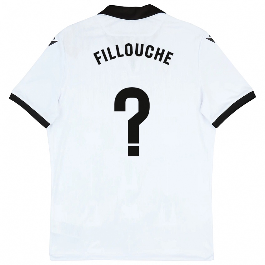 גברים Salvador Fillouche #0 לבן שחור ג'רזי ביתית 2025/26 חולצה קצרה