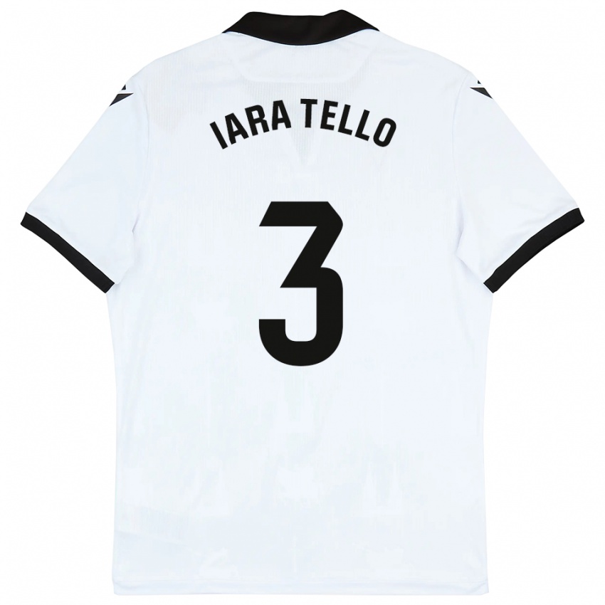 גברים Iara Tello #3 לבן שחור ג'רזי ביתית 2025/26 חולצה קצרה