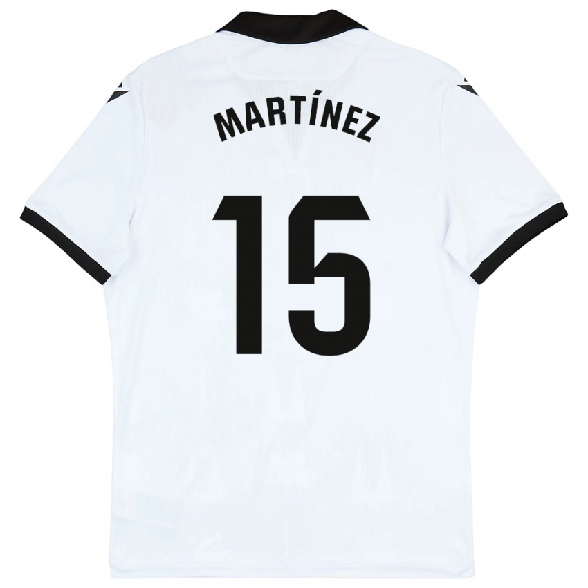 גברים Iván Martínez #15 לבן שחור ג'רזי ביתית 2025/26 חולצה קצרה