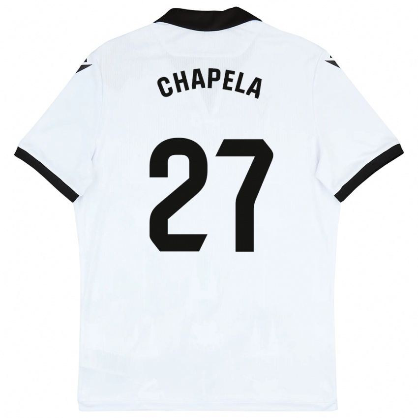 גברים איבן צ'אפלה #27 לבן שחור ג'רזי ביתית 2025/26 חולצה קצרה