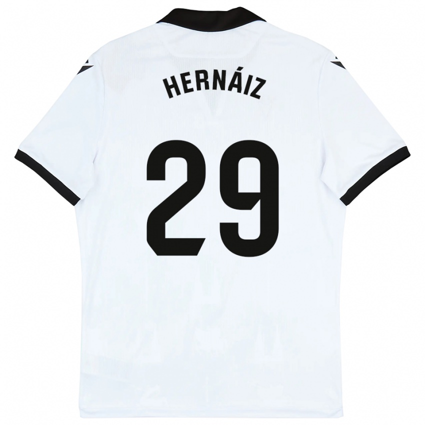 גברים David Hernáiz #29 לבן שחור ג'רזי ביתית 2025/26 חולצה קצרה