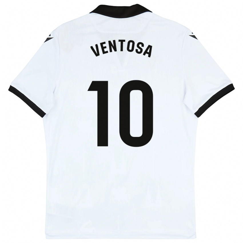 גברים Ethan Ventosa #10 לבן שחור ג'רזי ביתית 2025/26 חולצה קצרה