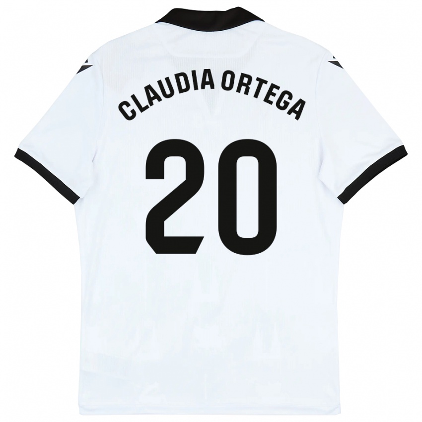 גברים Claudia Ortega #20 לבן שחור ג'רזי ביתית 2025/26 חולצה קצרה