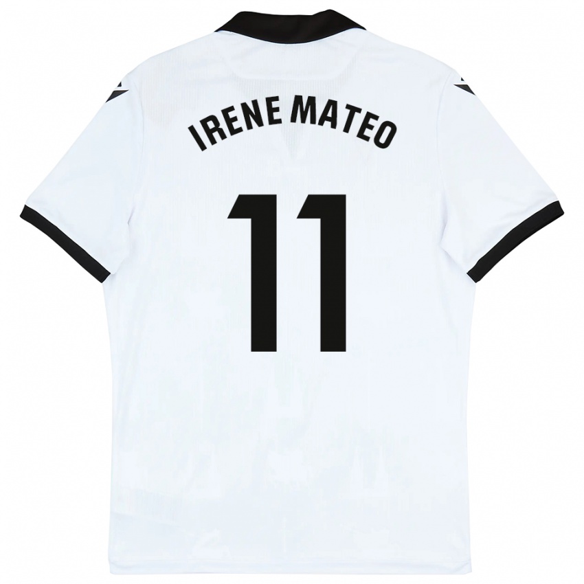 גברים Irene Mateo #11 לבן שחור ג'רזי ביתית 2025/26 חולצה קצרה