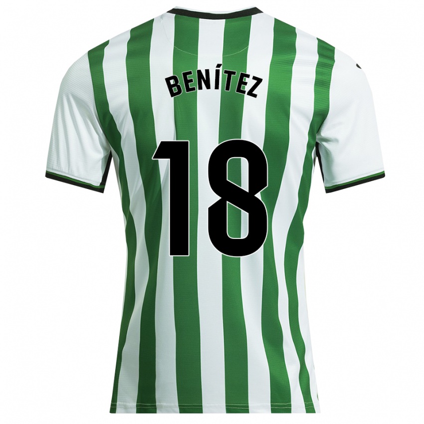 גברים Paco Benítez #18 לבן ירוק ג'רזי ביתית 2025/26 חולצה קצרה