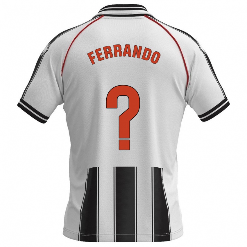 גברים Juanki Ferrando #0 לבן שחור ג'רזי ביתית 2025/26 חולצה קצרה