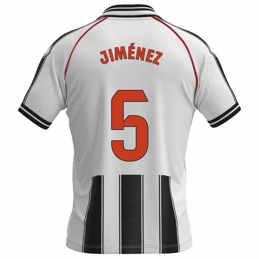 גברים Alberto Jiménez #5 לבן שחור ג'רזי ביתית 2025/26 חולצה קצרה