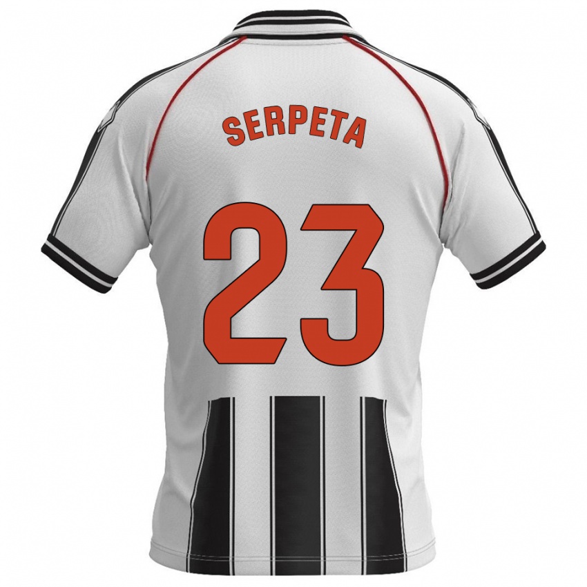 גברים Serpeta #23 לבן שחור ג'רזי ביתית 2025/26 חולצה קצרה