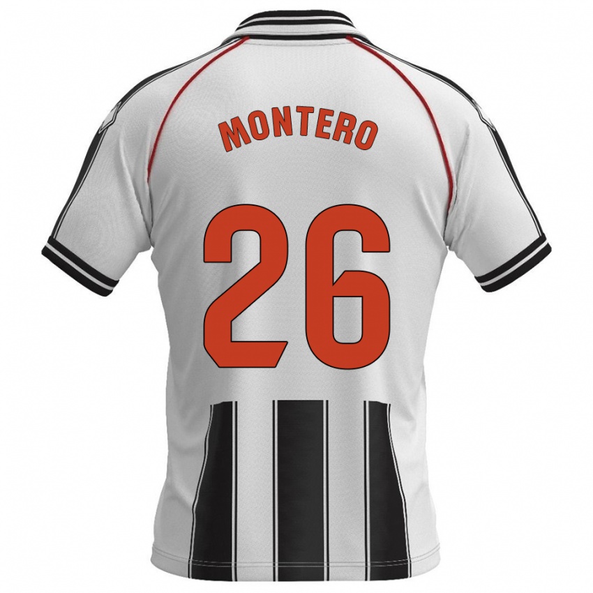 גברים Marcos Montero #26 לבן שחור ג'רזי ביתית 2025/26 חולצה קצרה