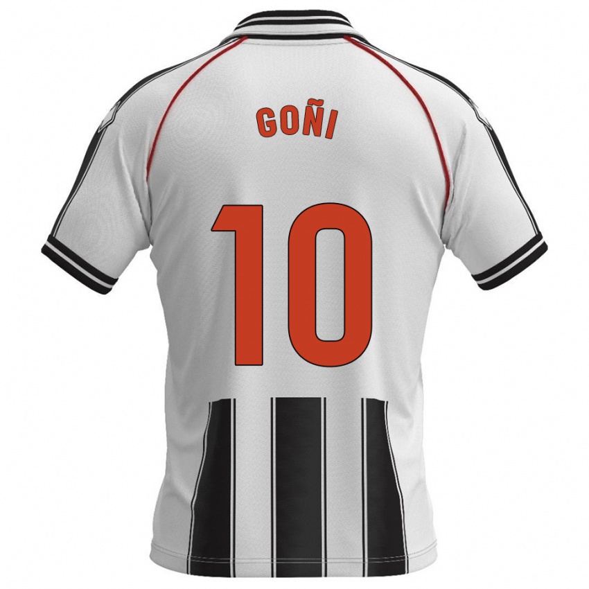 גברים Hugo Goñi #10 לבן שחור ג'רזי ביתית 2025/26 חולצה קצרה