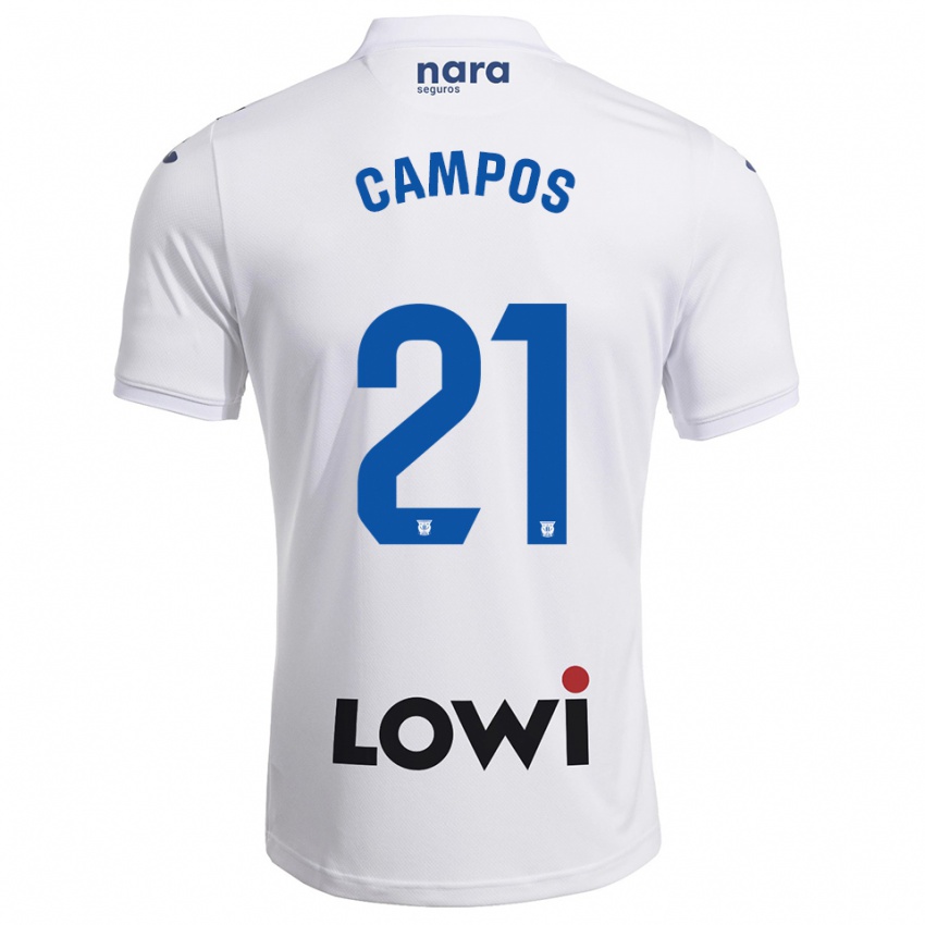 גברים Andres Campos #21 לבן נייבי ג'רזי ביתית 2025/26 חולצה קצרה