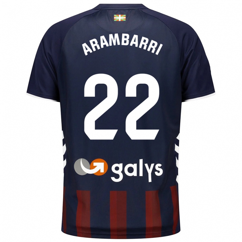 גברים Aritz Arambarri #22 כחול נייבי אדום ג'רזי ביתית 2025/26 חולצה קצרה